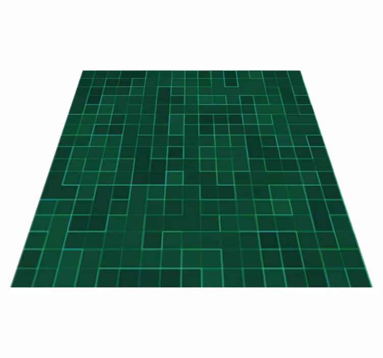 Alfombra de vinilo para cocina mosaico verde brillante - TenVinilo