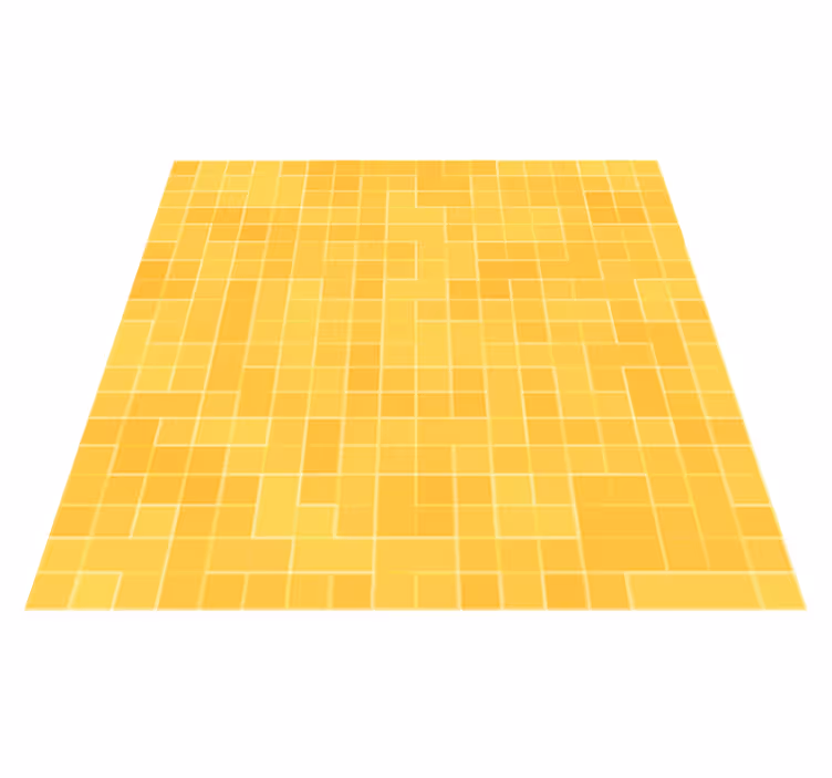Alfombra de vinilo para cocina mosaico dorado amarillo - TenVinilo