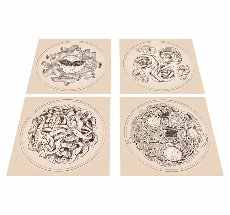 Alfombra de vinilo para cocina platos ornamentales - TenVinilo