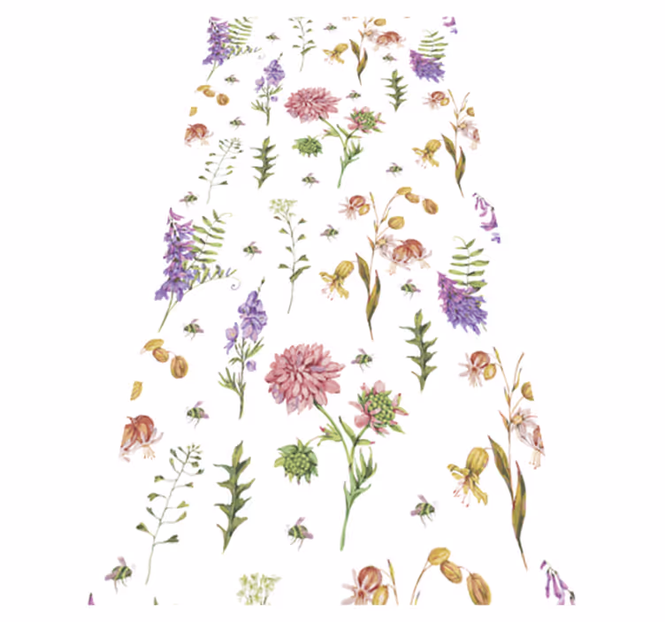 Alfombra de vinilo para cocina flores silvestres multicolor - TenVinilo