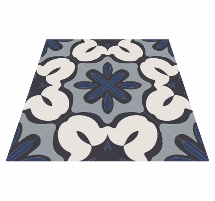 Alfombra de vinilo para cocina estilo gracia azul hidráulico - TenVinilo