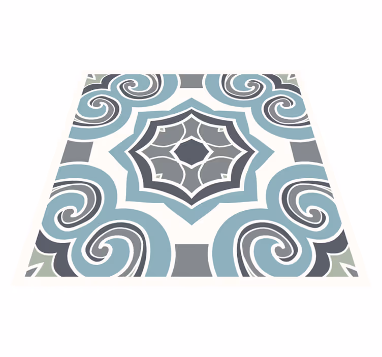 Alfombra de vinilo para cocina estilo portugués - TenVinilo