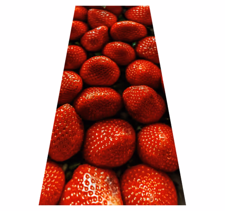 Alfombra de vinilo para cocina fresas - TenVinilo