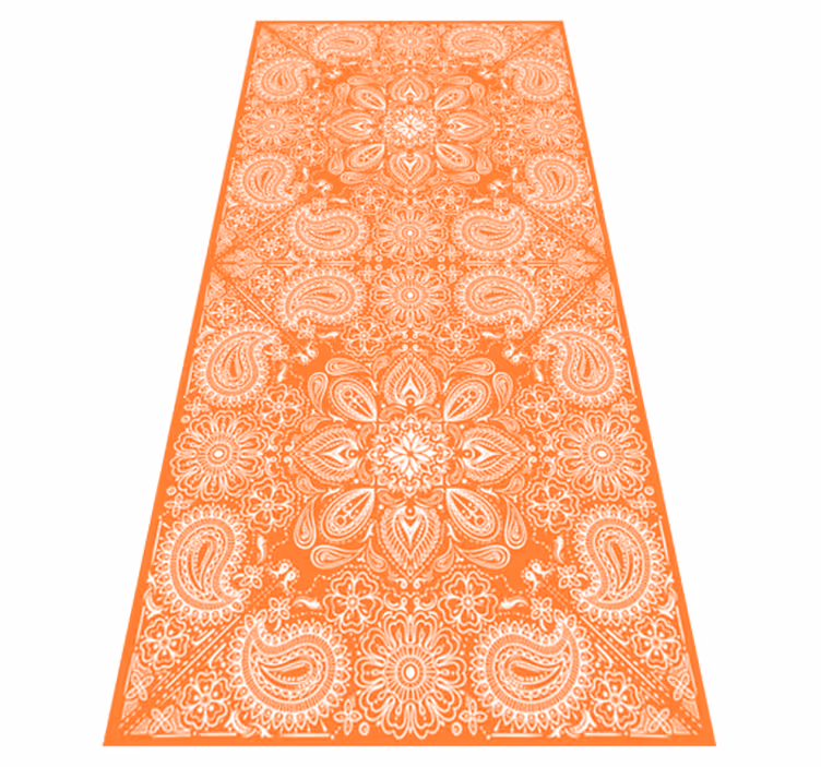 Alfombra de vinilo para cocina azulejo paisley - TenVinilo