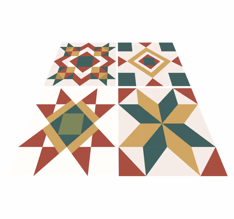 Alfombra de vinilo para cocina diseño cemento estrellas - TenVinilo
