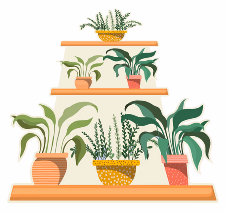Alfombra de vinilo para cocina estante de plantas acuáticas - TenVinilo