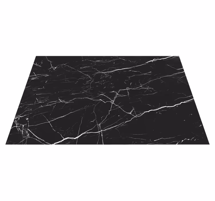 Alfombra de vinilo para cocina mármol negro - TenVinilo