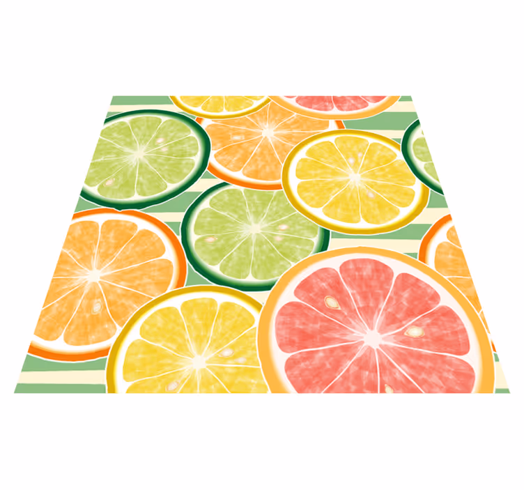 Alfombra de vinilo para cocina pegatinas de cítricos - TenVinilo