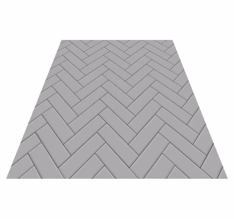 Alfombra de vinilo para cocina baldosas gris espiga - TenVinilo