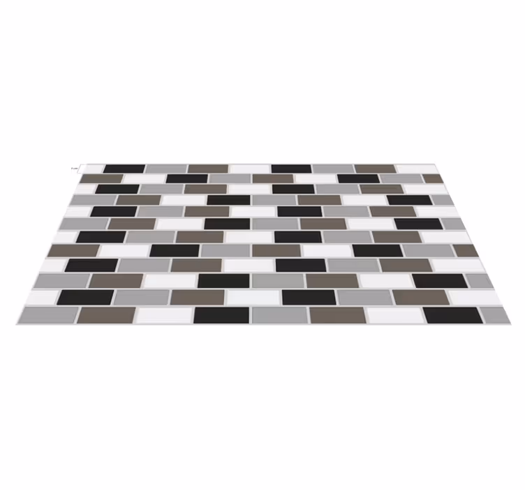 Alfombra de vinilo para cocina borde de baldosas gris - TenVinilo
