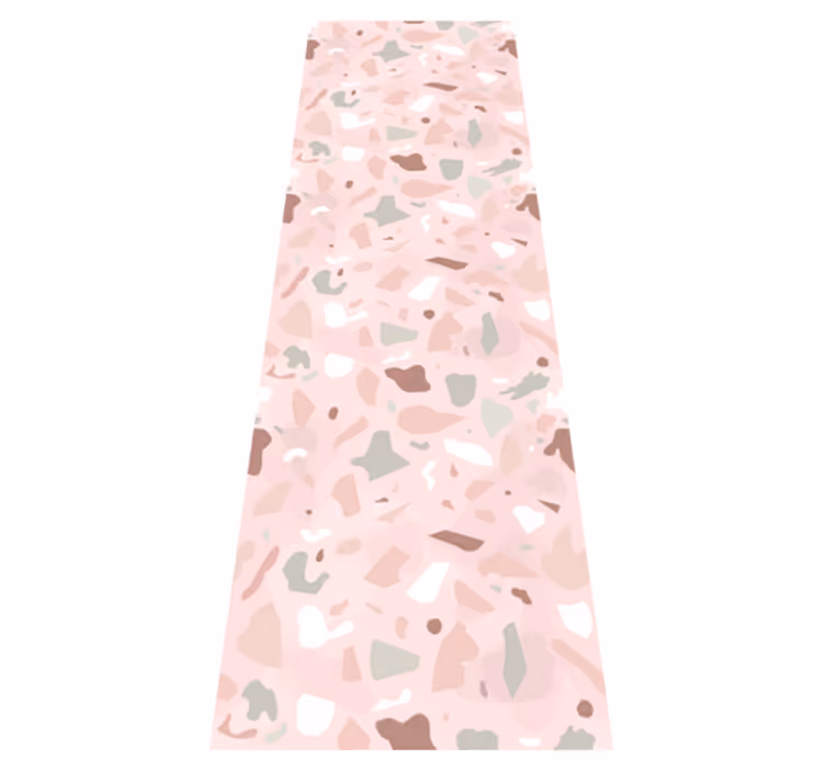 Alfombra de vinilo para cocina en tonos rosa terrazzo - TenVinilo