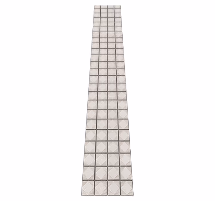 Alfombra de vinilo para cocina azulejos abstractos blancos - TenVinilo