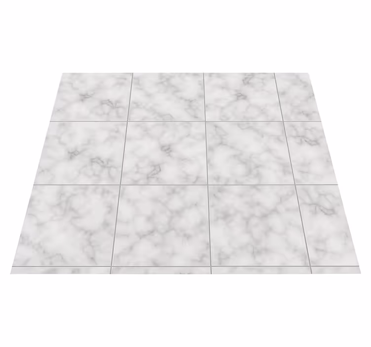 Alfombra de vinilo para cocina baldosas de mármol blanco - TenVinilo