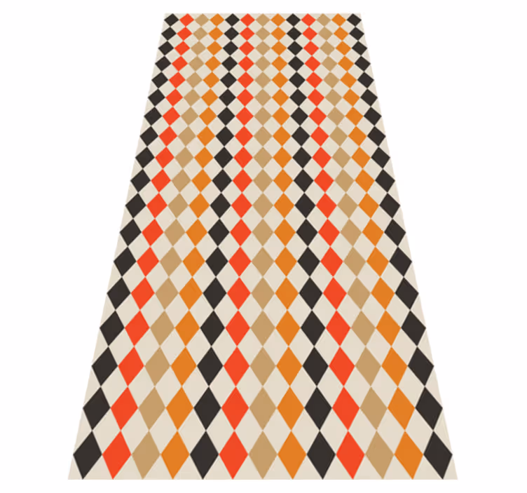 Alfombra vinílica dormitorio diamantes retro 80 - TenVinilo