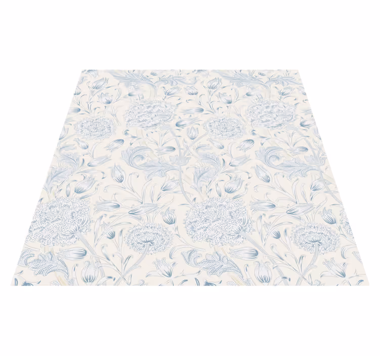 Alfombra vinílica dormitorio patrón floral para armario - TenVinilo