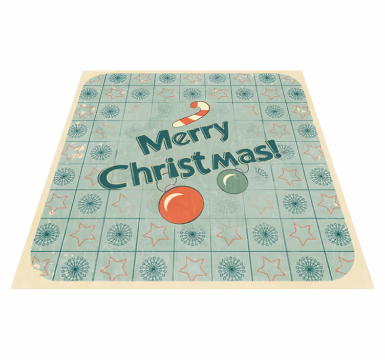 Alfombra vinílica dormitorio cartel navidad - TenVinilo