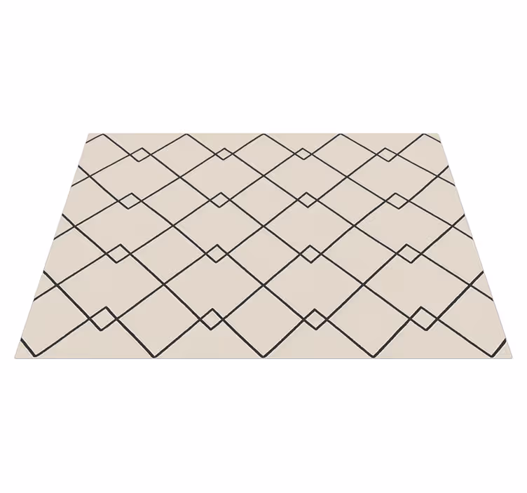 Alfombras de vinilo geometría blanca y negra - TenVinilo