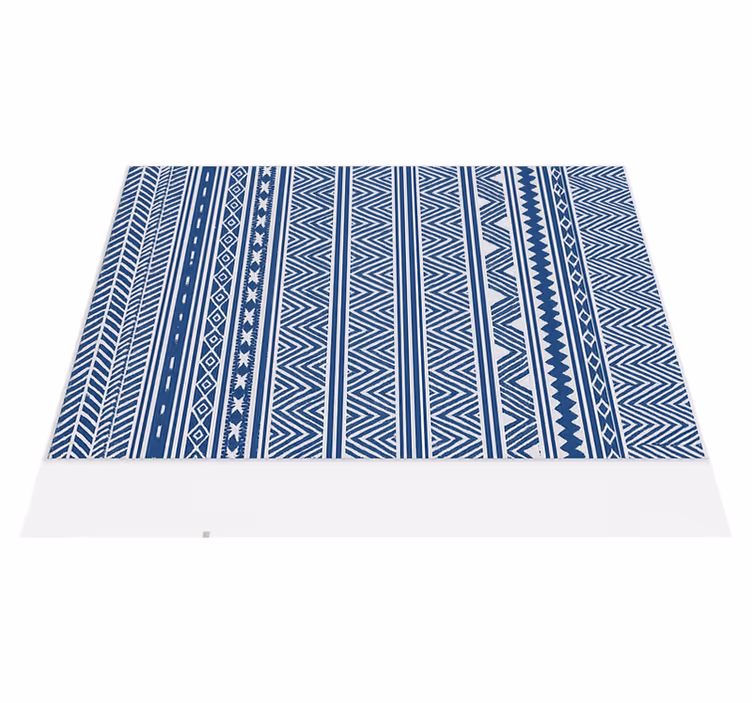 Alfombras vinílicas grandes diseño abstracto azul - TenVinilo