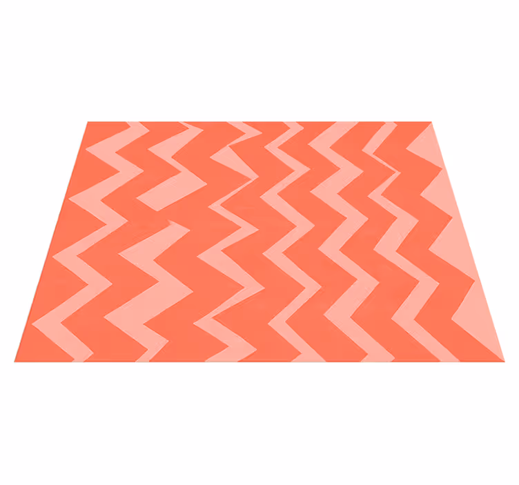 Alfombras vinílicas grandes patrón zig zag rosa - TenVinilo