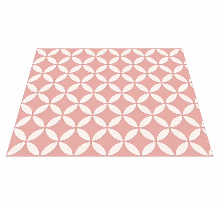Alfombra pvc diseño ornamental rosa elegante - TenVinilo