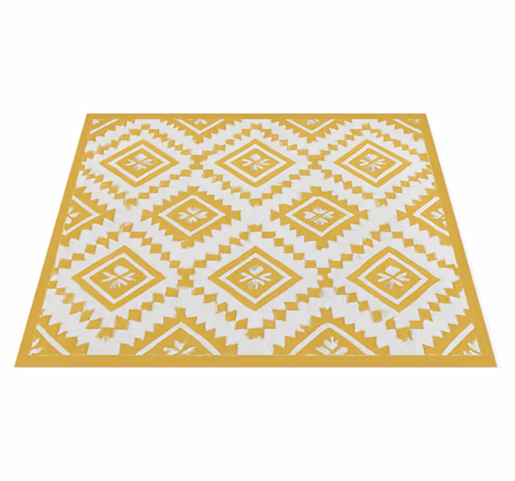Alfombra pvc efecto marroquí dorado - TenVinilo