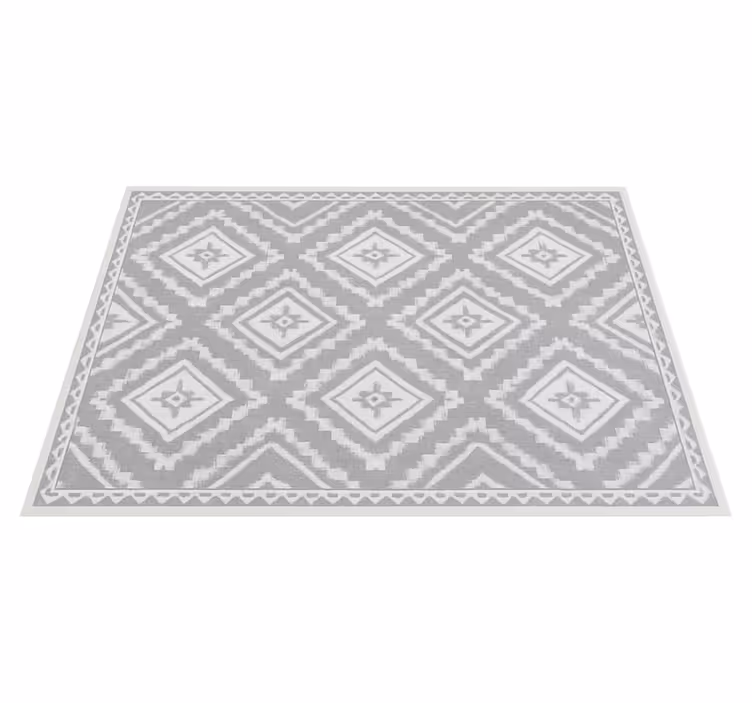 Alfombra pvc efecto marroquí plateado - TenVinilo