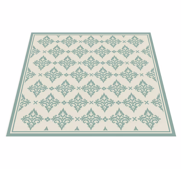 Alfombra exterior pvc diseño terraza azul - TenVinilo