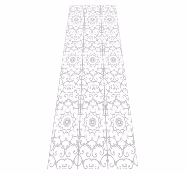 Alfombra vinílica oficina con patrón floral - TenVinilo