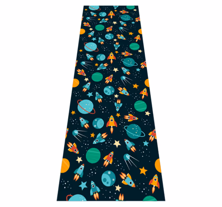 Alfombra vinílica dormitorio diseño adorable para niños - TenVinilo