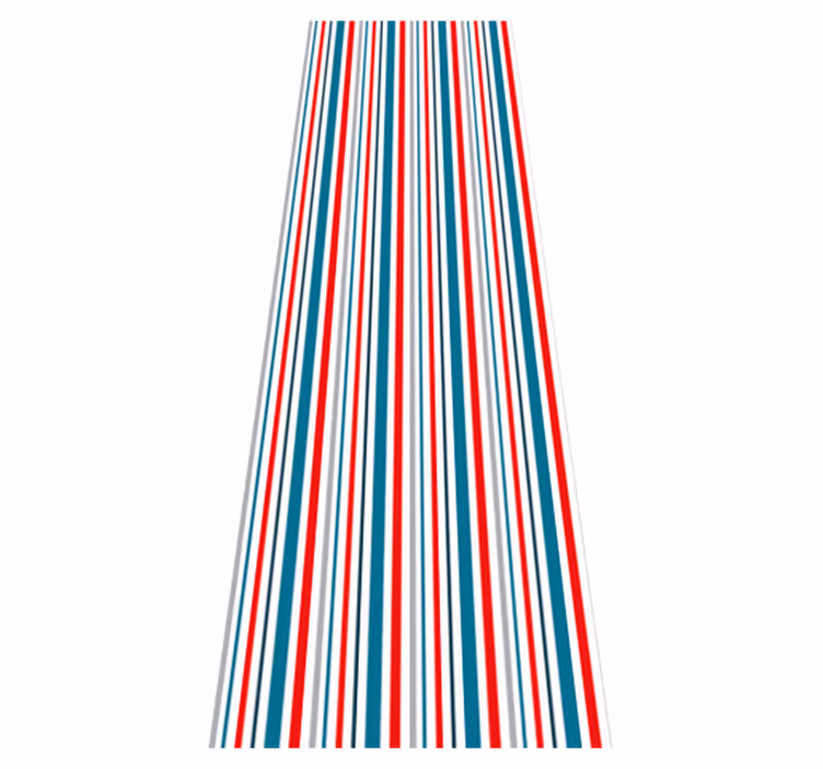 Alfombra vinílica dormitorio diseño rayas marinas retro - TenVinilo