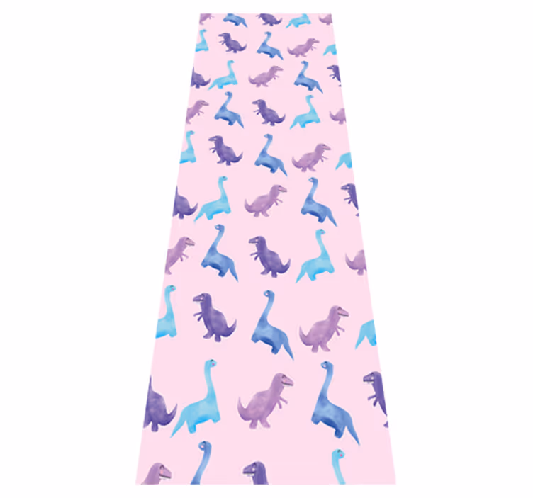 Alfombra vinílica dormitorio dinosaurios rosas fondo - TenVinilo