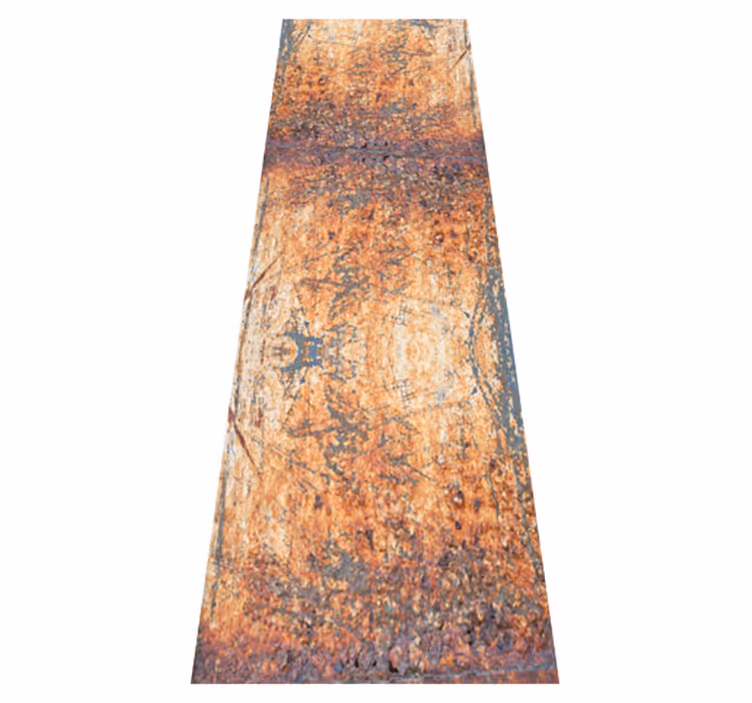 Alfombra vinílica dormitorio patrón concreto marrón y gris - TenVinilo
