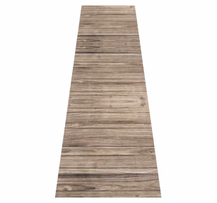 Alfombra vinílica dormitorio tablones de madera gris rústico - TenVinilo