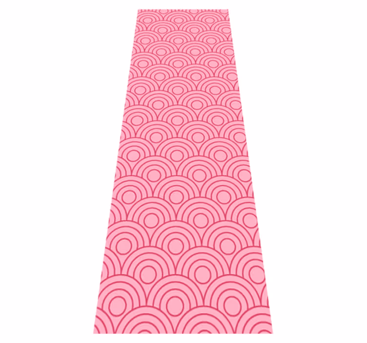 Alfombra vinílica dormitorio forma en rosa claro y oscuro - TenVinilo