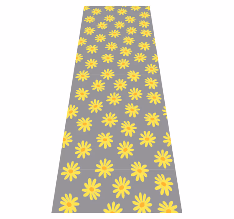 Alfombra vinílica dormitorio color caléndula - TenVinilo