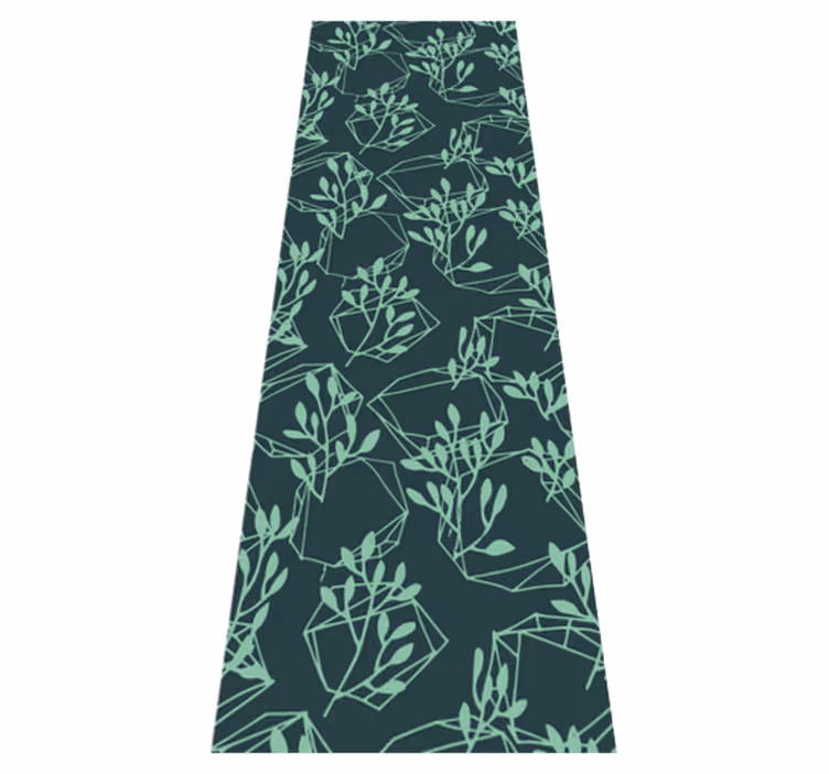 Alfombra vinílica dormitorio plantas vintage verdes - TenVinilo