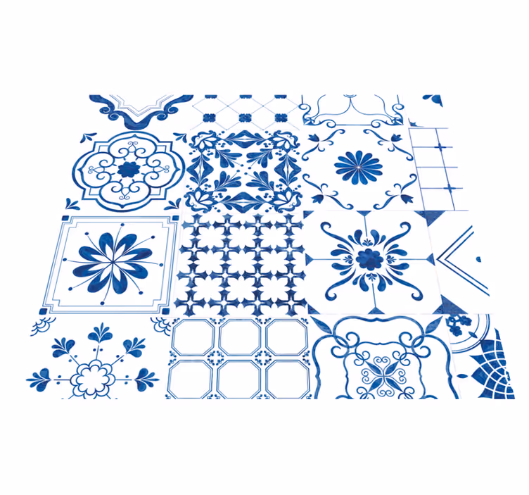 Alfombra vinílica nórdica azulejos nórdicos - TenVinilo