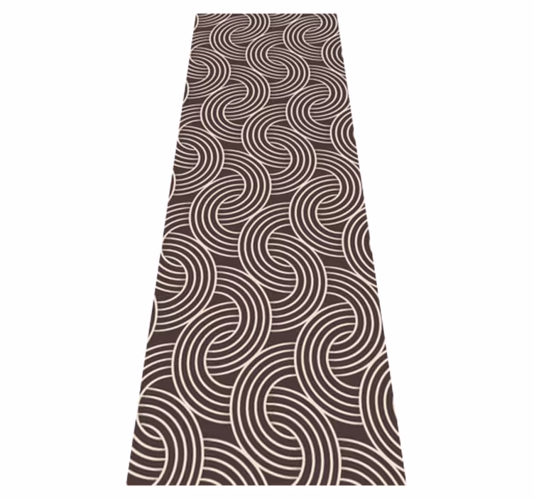 Alfombra vinílica nórdica patrón marrón minimalista - TenVinilo