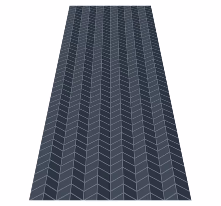 Alfombra vinílica nórdica patrón tubos cúbicos azules - TenVinilo