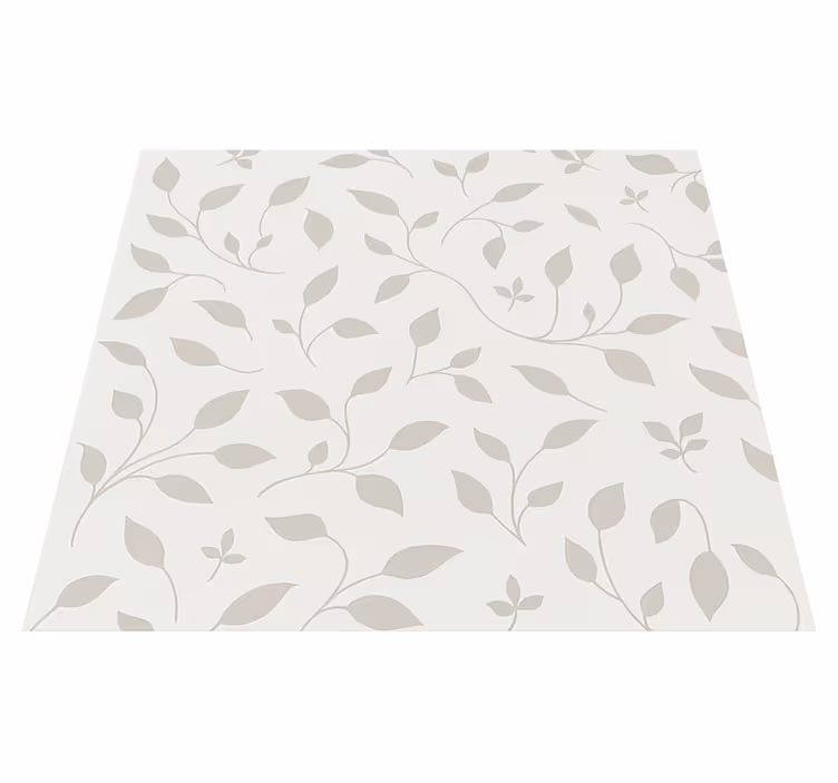 Alfombra vinílica nórdica motivo floral calmante - TenVinilo