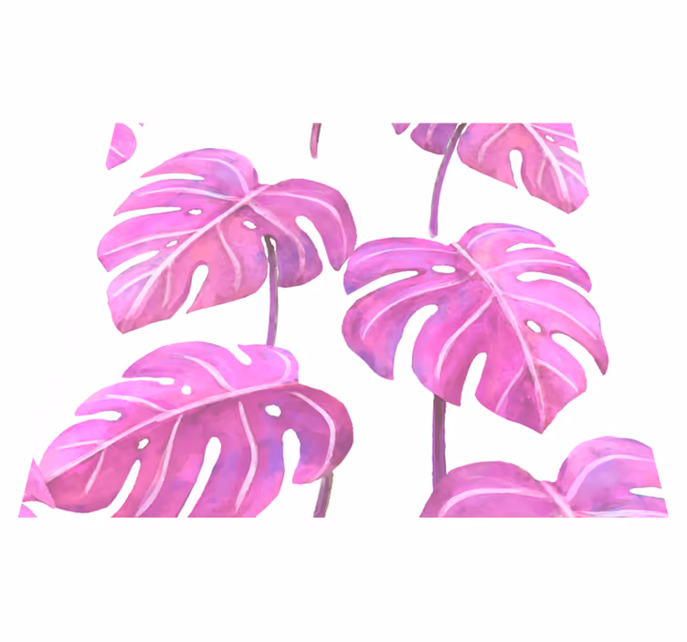 Alfombra vinílica naturaleza monstruo pintado en rosa - TenVinilo