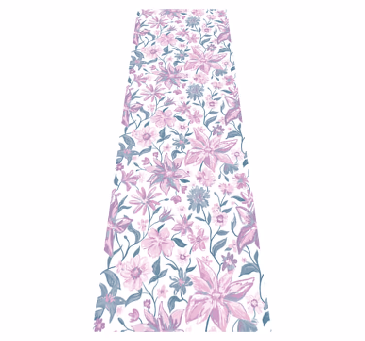 Alfombra vinílica naturaleza rosas rosas y grises - TenVinilo