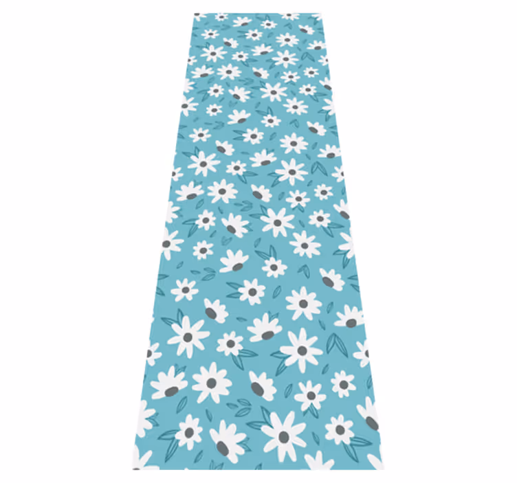 Alfombra vinílica naturaleza flores abuelita chic - TenVinilo