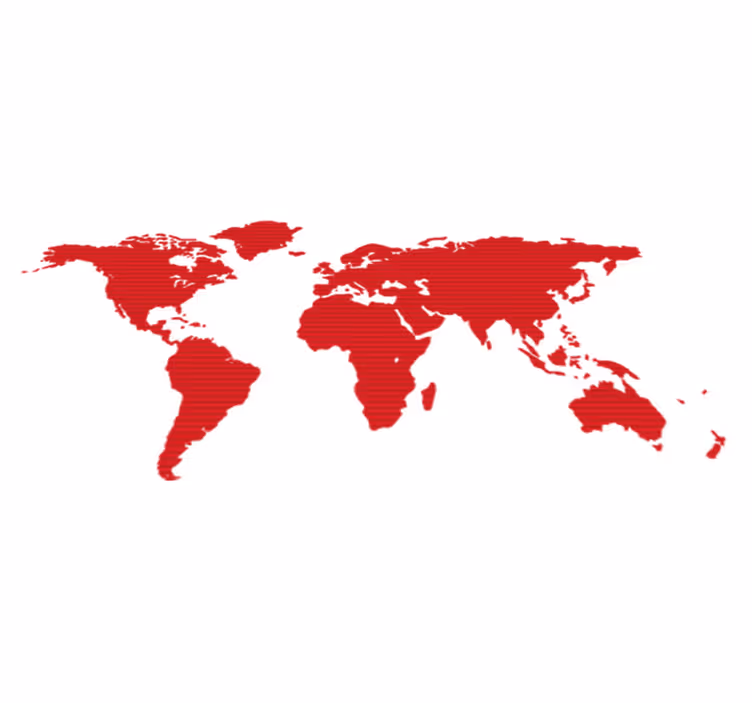 Alfombra vinílica mapamundi vinilo mapa mundi rojo - TenVinilo
