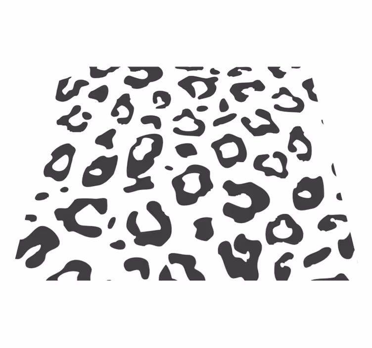 Alfombra vinílica animales leopardo negro - TenVinilo