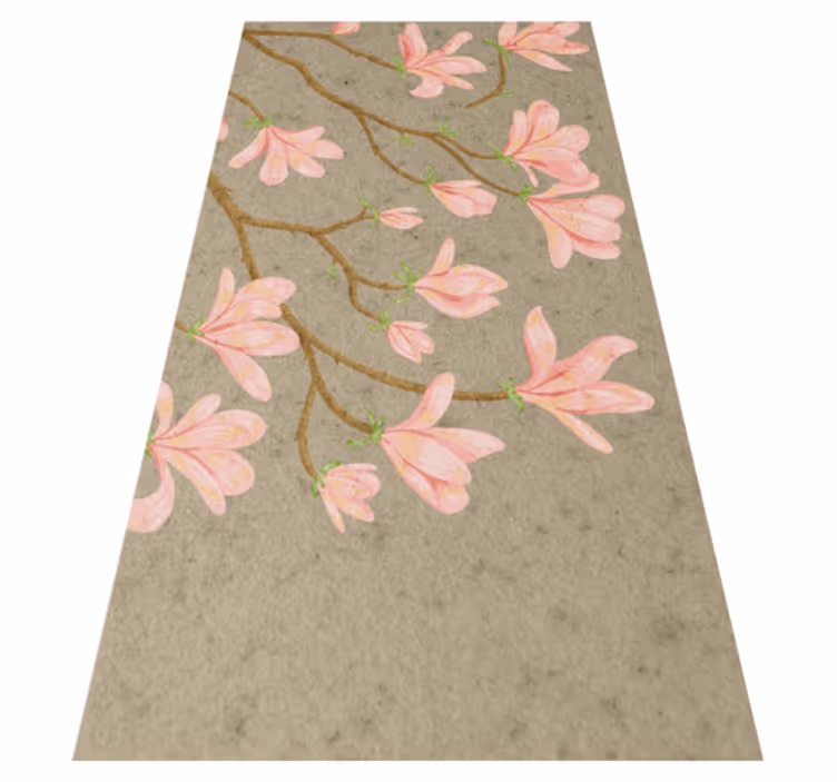 Alfombra vinílica vintage estilo magnolia - TenVinilo