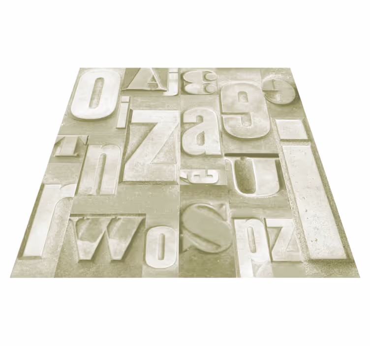 Alfombra vinílica frase estilo industrial 3d - TenVinilo