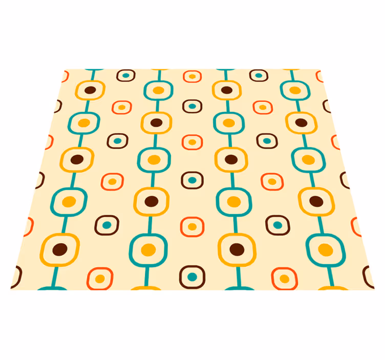 Alfombra vinílica vintage 60s geométrica - TenVinilo