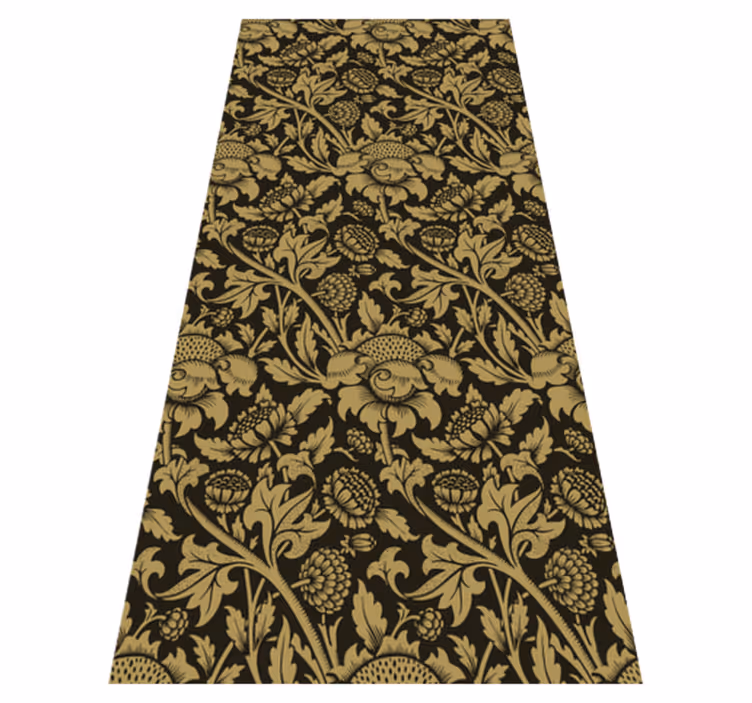 Alfombra vinílica vintage patrón floral francés - TenVinilo