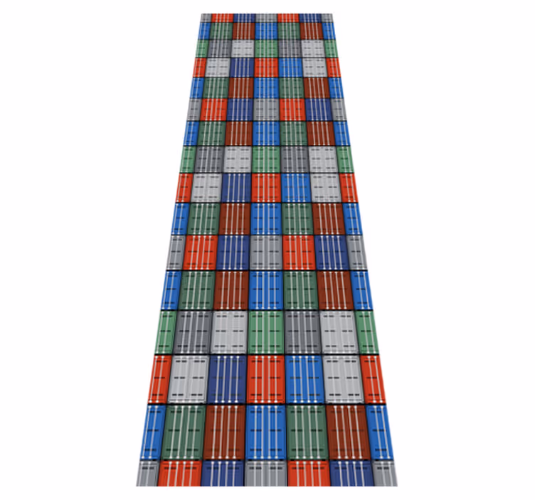 Alfombra vinílica vintage cajas metálicas oscuras - TenVinilo